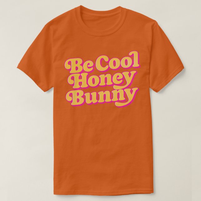 Var Coola Honung Bunny Retro 70-talets Stil design T Shirt (Design framsida)
