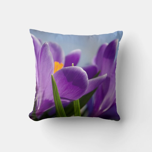 Vår Crocus Pillow och Fodral Kudde (Framsida)
