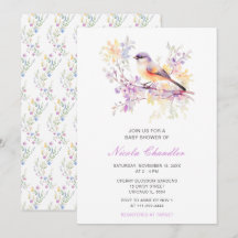 Vår Cute Bird Baby Shower