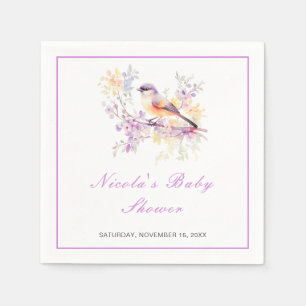Vår Cute Bird Baby Shower Pappersservett