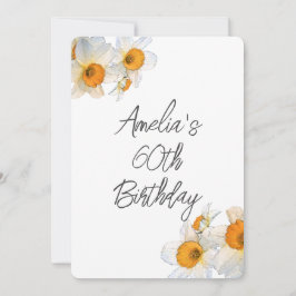 Vår Daffodil Birthday Inbjudningar