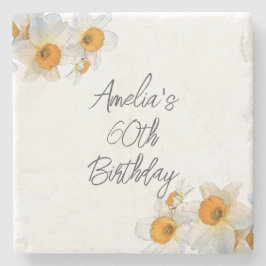 Vår Daffodil Birthday Stenunderlägg