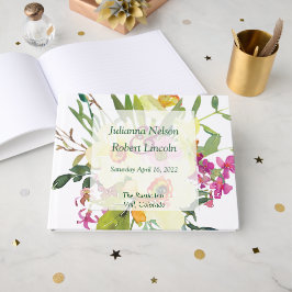 Vår daffodil bouquet bröllop gästböcker