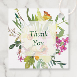 Vår daffodil bouquet bröllop gåvor etiketter