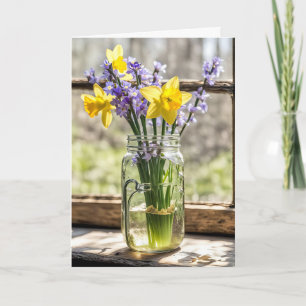 Vår Daffodil Bouquet för att du tänker på dig Kort