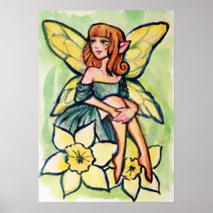 Vår Daffodil Fairy Poster