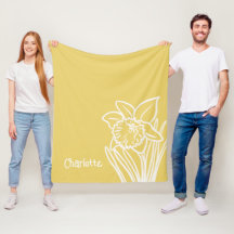 Vår Daffodil Fleece Blanket