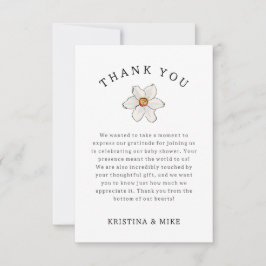 Vår Daffodil Flower Tack Baby Shower