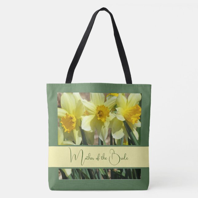 Vår Daffodils all over print to bag Tygkasse (Framsida)