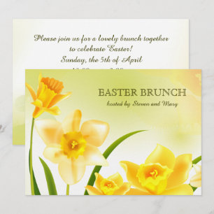 Vår Daffodils Anpassningsbar Påsk Brunch Inbjudningar