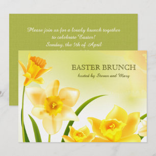 Vår Daffodils Anpassningsbar Påsk Brunch Inbjudningar