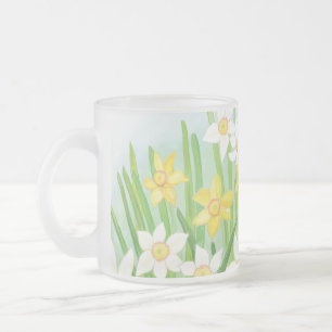 Vår Daffodils in a Blomsterträdgård Frostad Glasmugg