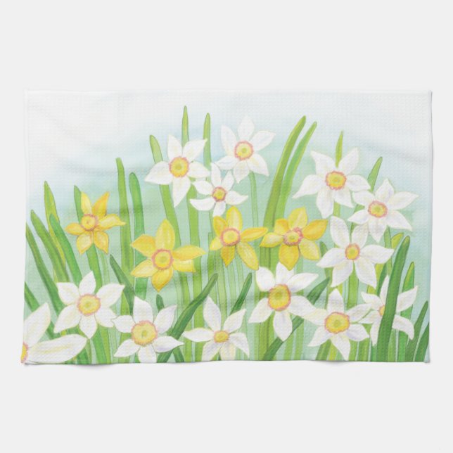 Vår Daffodils Kökshandduk (Horisontell)