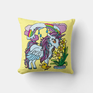 Vår Daffodils och Unicorn Kudde