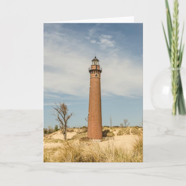 Vår dag på Lilla Sable Point fyr Kort (Framsida)