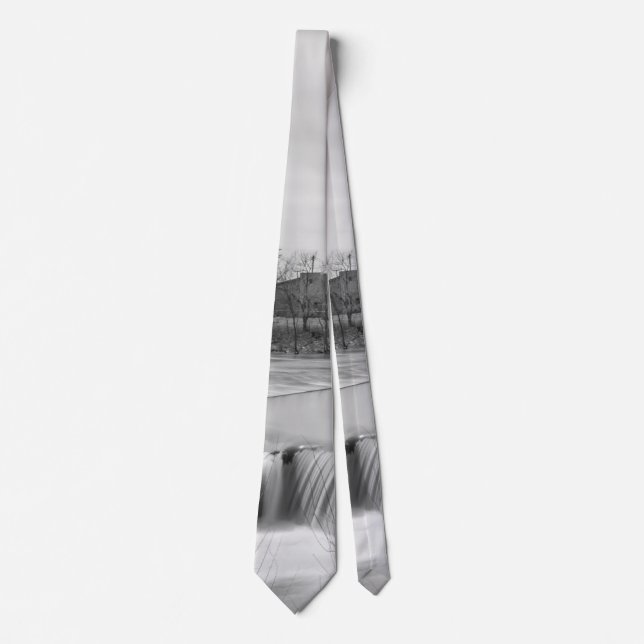 Vår-dagen vid Ozark Mill Grayscale Neck Tie Slips (Framsida)