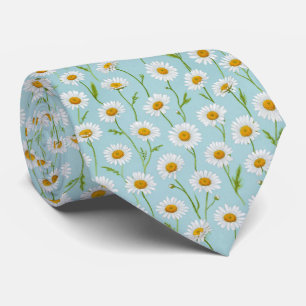 Vår Daisy Äng Blommig Mönster Slips