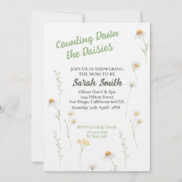 Vår Daisy Baby Shower Inbjudan