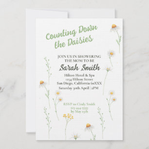 Vår Daisy Baby Shower Inbjudan