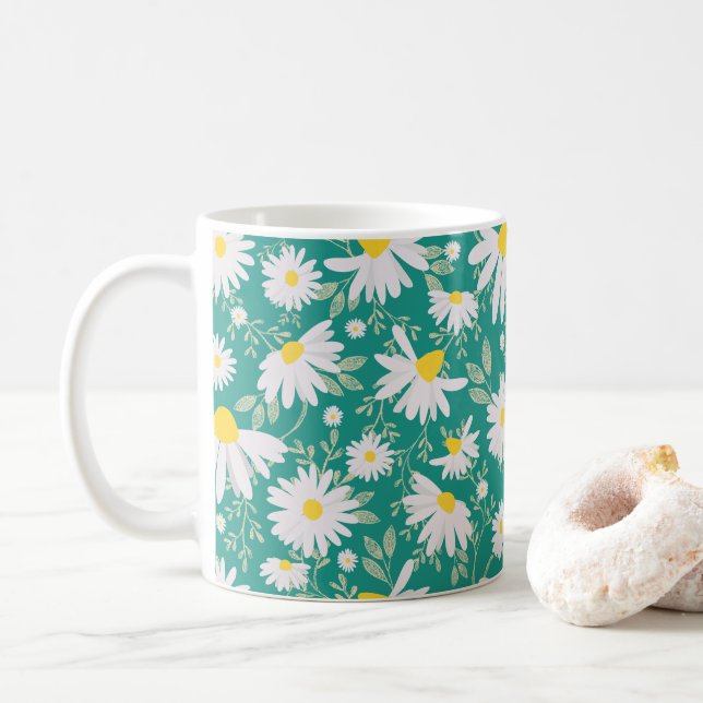 Vår Daisy - Bright Grönt Kaffemugg (Med munk)