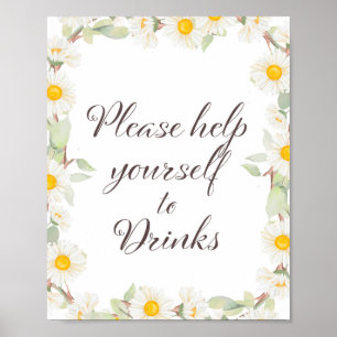 Vår Daisy Bröllop Bebis Baddsign Poster