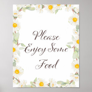 Vår Daisy Bröllop Bebis Badsign Poster