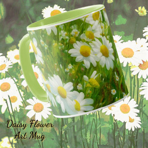 Vår Daisy Flowers Garden Art Mugg Kopp