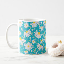 Vår Daisy - ljusblå blått Kaffemugg