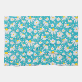 Vår Daisy - ljusblå blått Kökshandduk