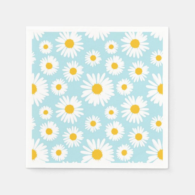 Vår Daisy Napkins Baby Shower Napkin Anpassa Pappersservett (Framsidan)