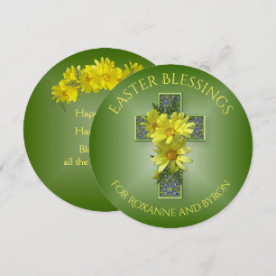 Vår Daisy Påsk Blessings Anpassningsbar Hälsning Julkort
