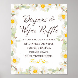 Vår Daisy-tema Bebis Shower Skylt