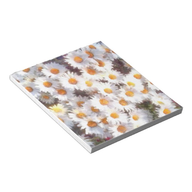 Vår Daisy Wildblommor Watercolor Anteckningsblock (Vinklad)