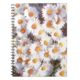 Vår Daisy Wildblommor Watercolor Anteckningsbok