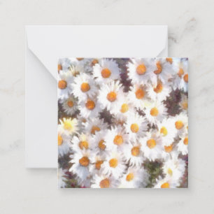 Vår Daisy Wildblommor Watercolor Anteckningskort