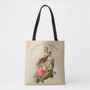Vår Dam av berget Carmel Prayer Jesus Scapular Tygkasse