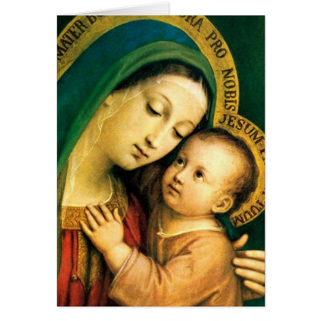 Vår dam av bra advokat behar ber för oss hälsningskort (Framsidan)