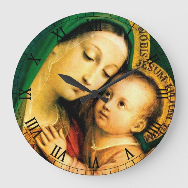Vår Dam av Bra Counsel Square Clock Stor Klocka (Framsida)