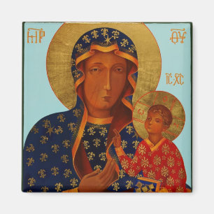 Vår dam av Czestochowa/den svart Madonna magneten Magnet