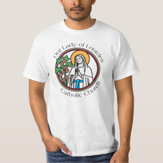 Vår dam av den Lourdes katolsk kyrkaT-tröja T-shirt