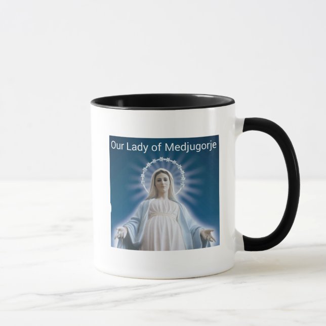 Vår dam av den Medjugorje kaffemuggen Mugg (Höger)