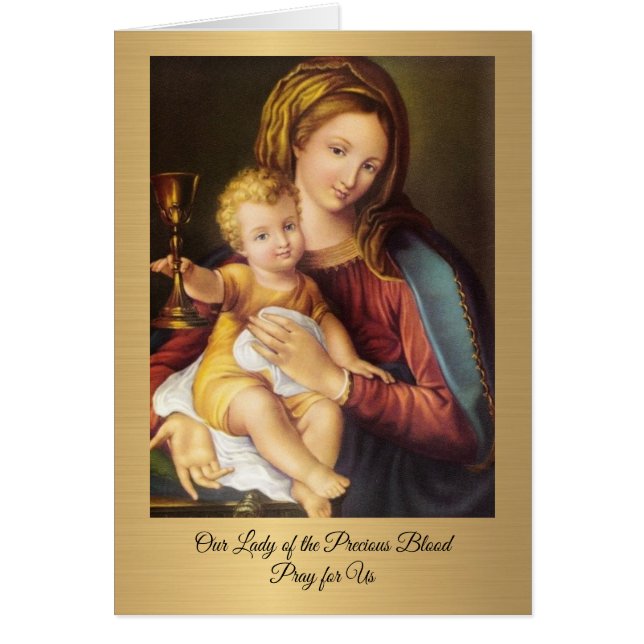 Vår dam av det dyrbara blod av Jesus OBS Kort (Framsidan)