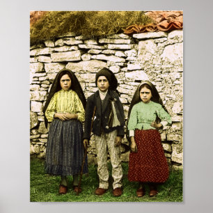 Vår Dam av Fatima Virgin Mary Children Poster