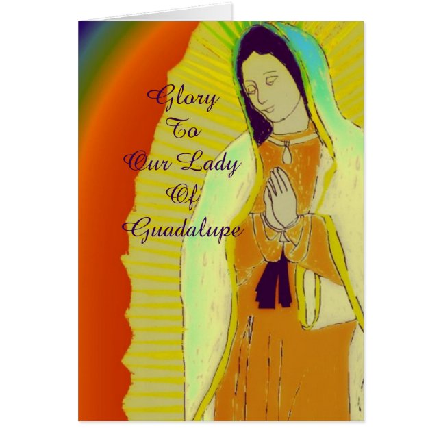 vår dam av guadalupe hälsningskort (Framsidan)
