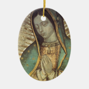 VÅR DAM AV GUADALUPE JULGRANSPRYDNAD KERAMIK
