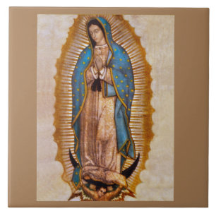 VÅR DAM AV GUADALUPE KAKELPLATTA