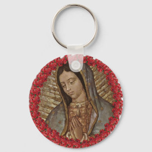VÅR DAM AV GUADALUPE MED SPANSKA RO NYCKELRING