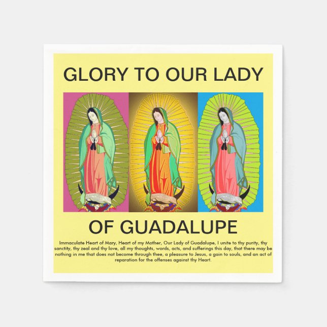 vår dam av guadalupe pappersservett (Framsidan)