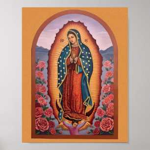 Vår dam av Guadalupe Poster
