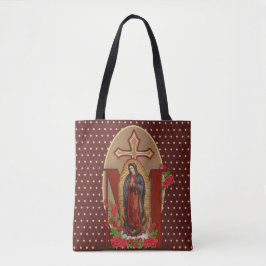 Vår Dam av Guadalupe Santa Maria Spanska Virgin Tygkasse